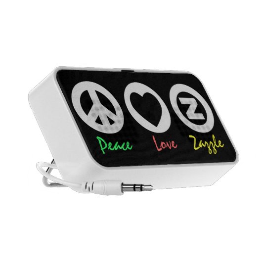 Peace Love Zazzle Portable Speaker (Side)