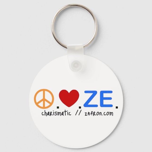 Peace.Love.ZE. Keychain (Front)