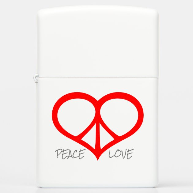 Peace & Love Zippo Lighter | Zazzle