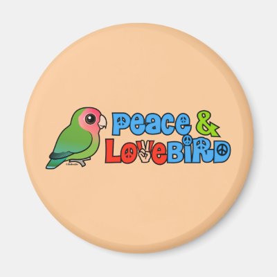 Peace &amp; Lovebird Magnet
