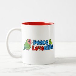 Peace & Lovebird Two-Tone Mug