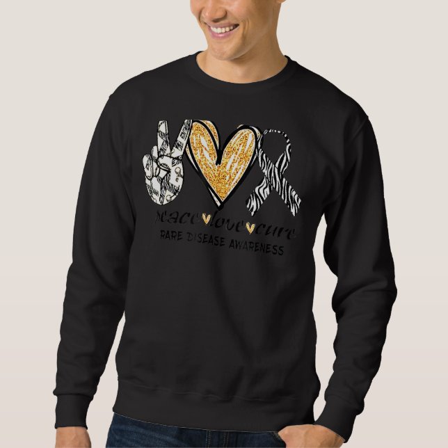 Peace Loves Cures Rare Disease Awareness Sweatshirt (Front)