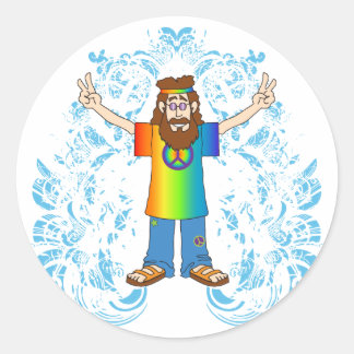Peace Man Classic Round Sticker