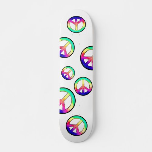 Peace Man  Multi_color Skateboard