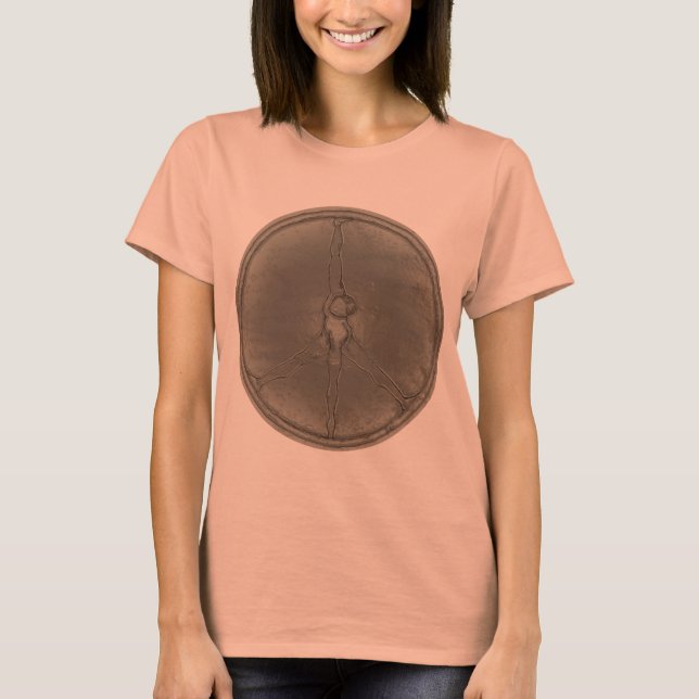 Peace Man T-shirt bronze coin circle (Front)