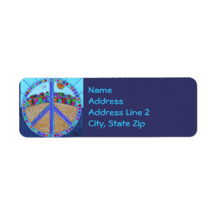 Peace Mandala Return Address Label