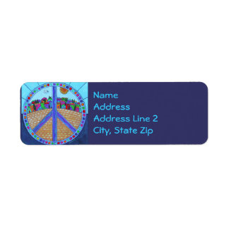 Peace Mandala Return Address Label
