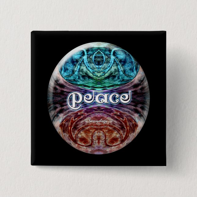 Peace Meditation Graphic Button (Front)