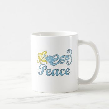 Peace Mermaid Holiday Dreams Coffee Mug by Victoreeah at Zazzle