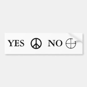 Peace Message Bumper Sticker