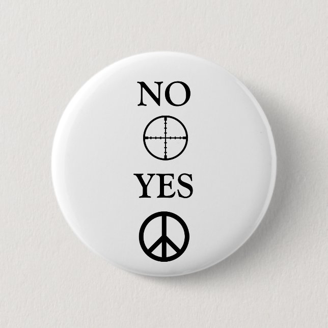 Peace Message Pinback Button (Front)