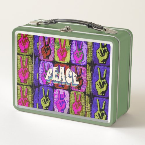 Peace Metal Lunch Box