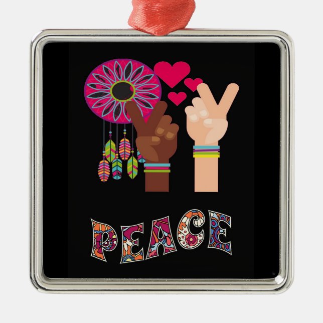 Peace Metal Ornament (Front)