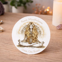 Peace Mindfulness Om Shanti Yoga Meditation Mandal