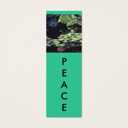 Customizable PEACE Mini Bookmarks Business Cards