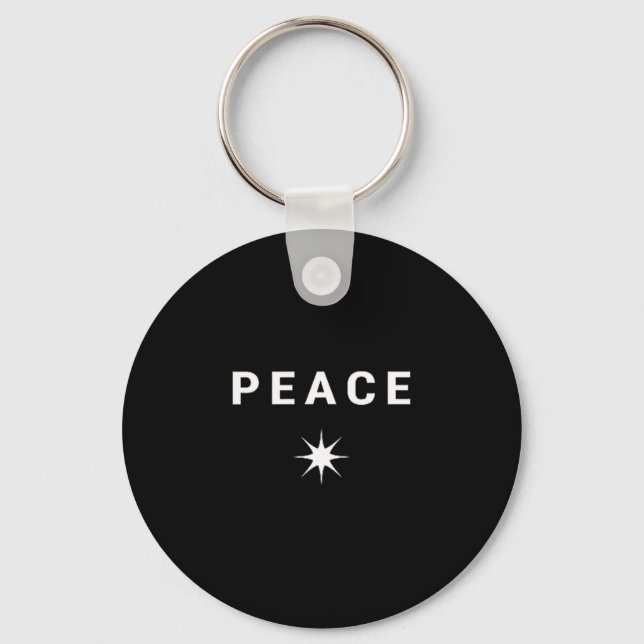 Peace Minimalist Symbol  Keychain (Front)