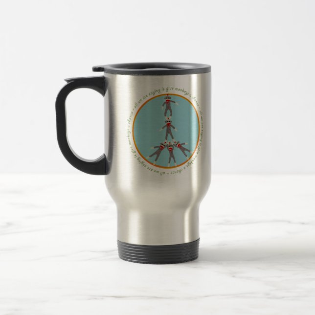 Peace Monkeys Travel Mug (Left)
