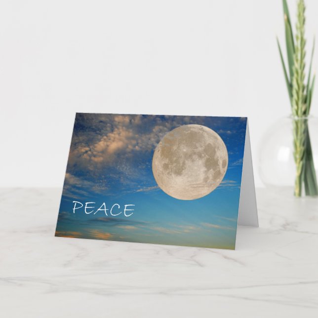 Peace Moon Holiday Card (Front)