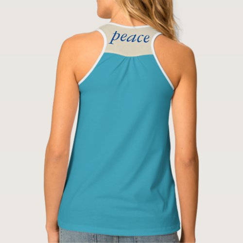 Peace Moonstone Blue Tank Top