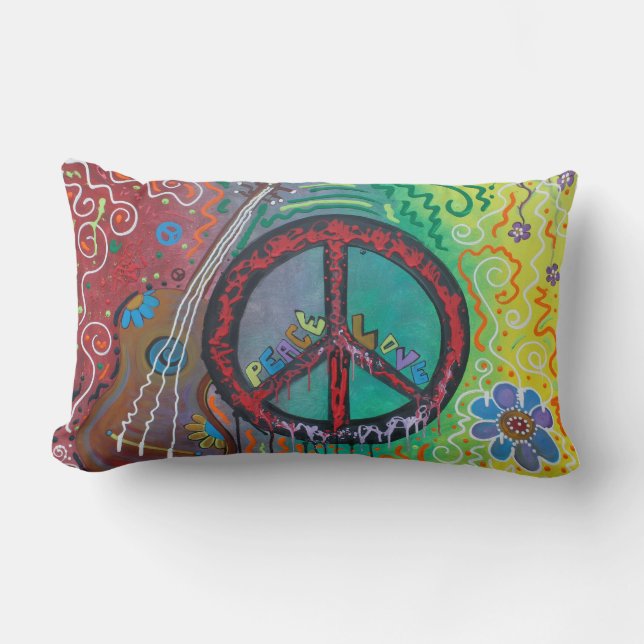 Peace N Love American MoJo Pillow (Front)