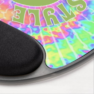 Peace never goes out of style on tie dye gel mouse pad