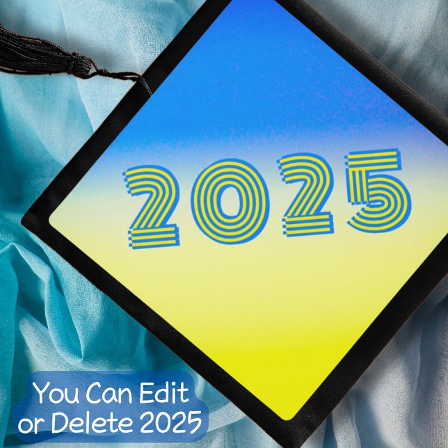 Peace No War Anti War Blue Yellow Ukraine Inspired Graduation Cap Topper (Creator Uploaded)