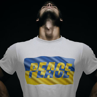 Peace no war anti war Ukraine Inspired blue yellow