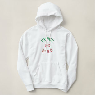 Peace No War Embroidered Hoodie