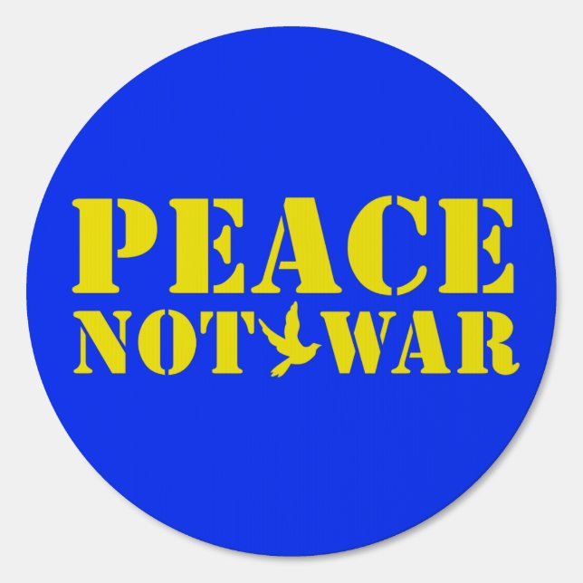 Peace not WAR Yellow/Blue - Peace for UKRAINE Sign (Front)