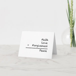 Peace -- note card