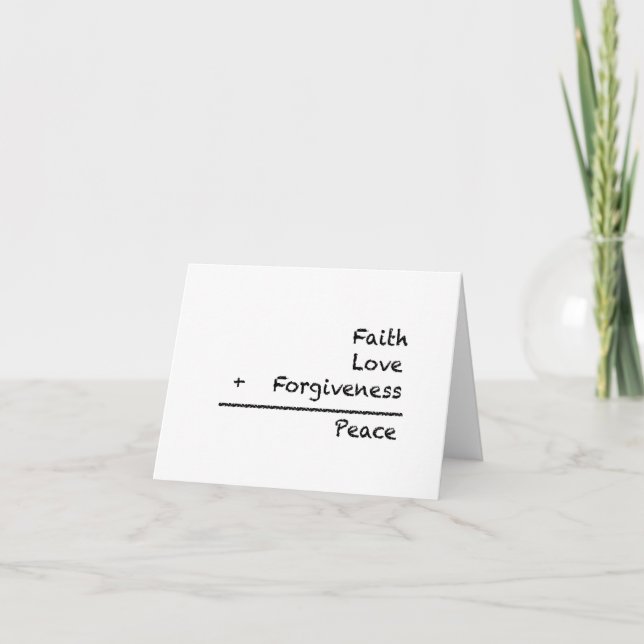 Peace -- note card (Front)