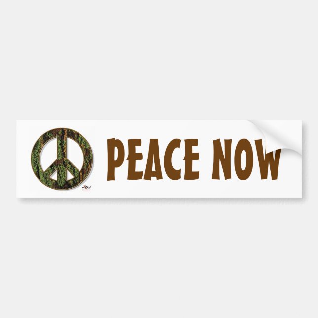 Peace Now Bumper Sticker (Front)