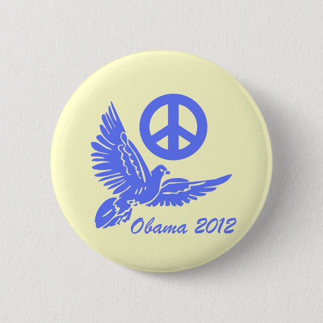 peace Obama 2012 Button (Front)