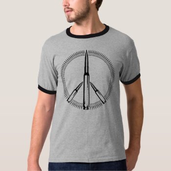 Peace Of Ammo (black) T-shirt by DeluxeWear at Zazzle