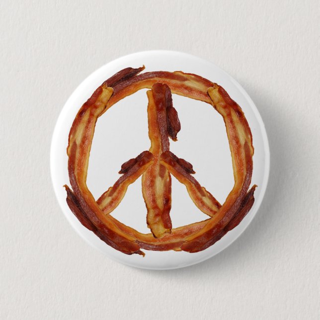 Peace Of Bacon Pinback Button (Front)