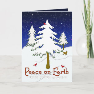 Peace of Earth Winter Scene Holiday Card
