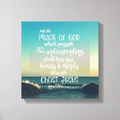 Peace of God Bible Verse Canvas Print