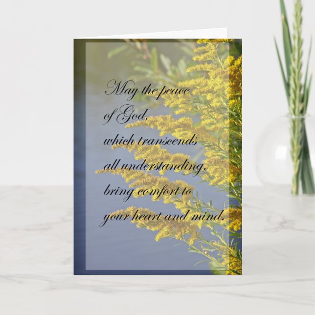 Peace of God Sympathy Card (Yellow Floral) (Front)