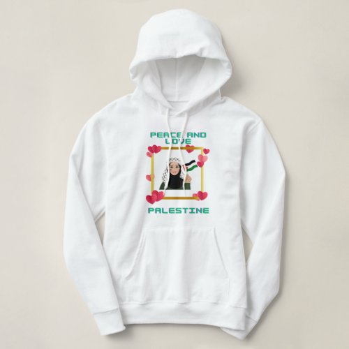 peace of love of palestine hoodie