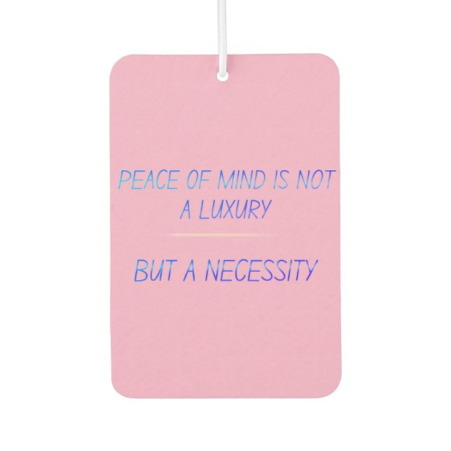 Peace of mind air freshener (Front)