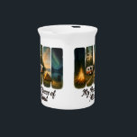Peace of Mind Camping Porcelain Pitcher<br><div class="desc">Definitely a stylish,  decorative design representing the great outdoor life we all crave. Such a peaceful scene of tranquility and relaxation.  Any outdoor,  adventurous and nature lover will truly love this design. Reminding everyday of where they long to be. Don’t let this one get by you,  order today.</div>