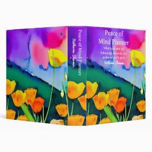 Peace of Mind End of Life Planner Estate Planning 3 Ring Binder