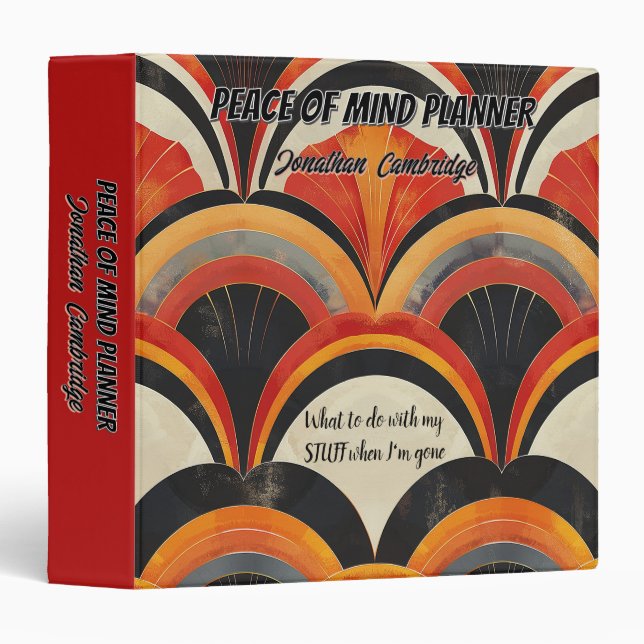 Peace of Mind Planner What to do with my stuff 3 R Ring Binder (Front/Spine)