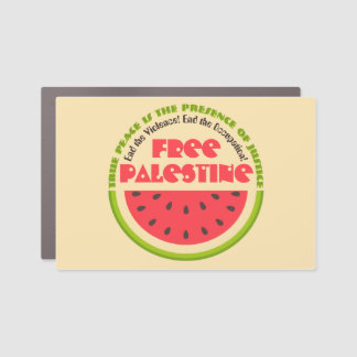 Peace of Watermelon Free Palestine Car Magnet