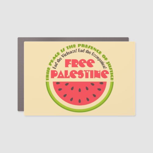 Peace of Watermelon Free Palestine LARGE Car Magnet