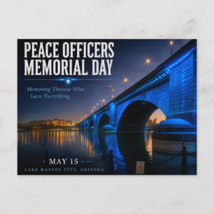 Peace Officers Memorial Day London Bridge Postcard