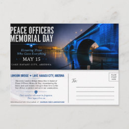 Peace Officers Memorial Day London Bridge Postcard