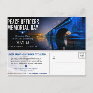 Peace Officers Memorial Day London Bridge Postcard