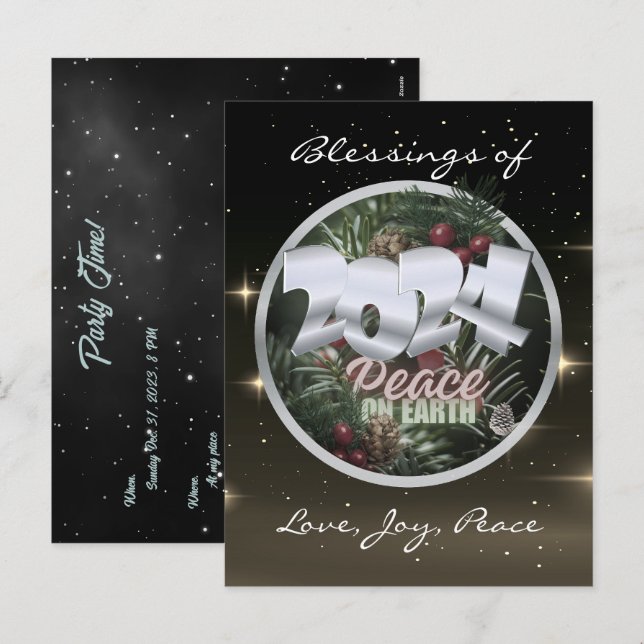 Peace on Earth 2024 Holiday Postcard (Front/Back)