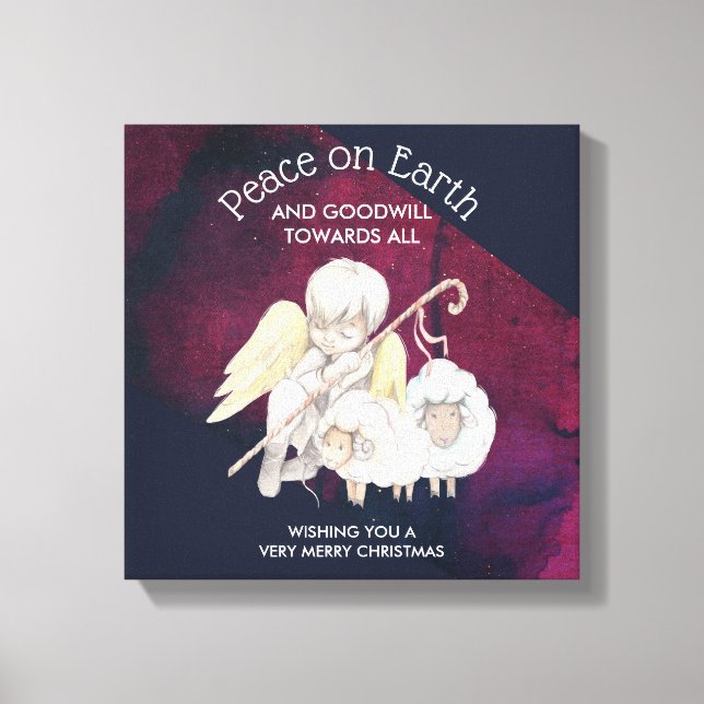 Peace on Earth and Goodwill Toward All Shepherd Canvas Print (Front)